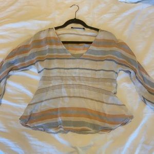 Zara Basics Linen Blouse